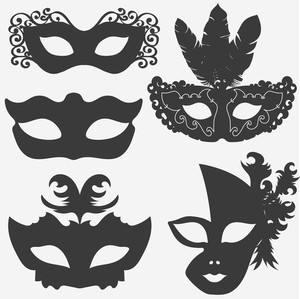 Masquerade Masks Royalty Free Vectors 300x299 Masquerade Masks Royalty Free Vectors