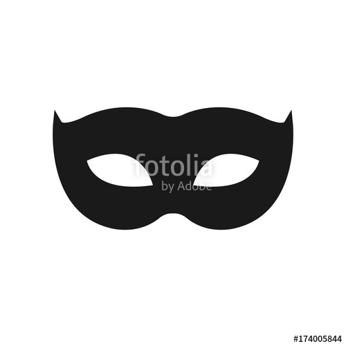 500x500 Carnival Mask Icon Isolated Masquerade Party Mask Vector Stock