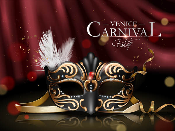 600x450 Venice Carnival Masquerade Vector Poster Template Free Download