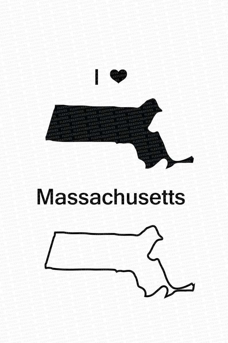 794x1191 Massachusetts Vector State Clipart Massachusetts Clip Art Etsy