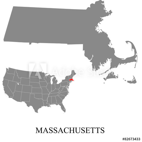 500x500 Massachusetts Map