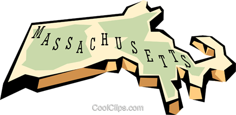 480x234 Massachusetts State Map Royalty Free Vector Clip Art Illustration