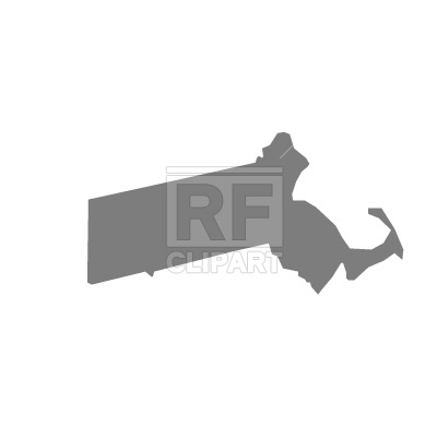 400x400 Massachusetts State Map Silhouette Free Vector Image Vector