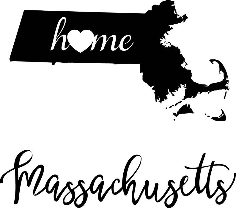794x700 Massachusetts State Map Digital Png Vector Etsy