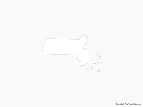 460x345 Vector Map Of Massachusetts