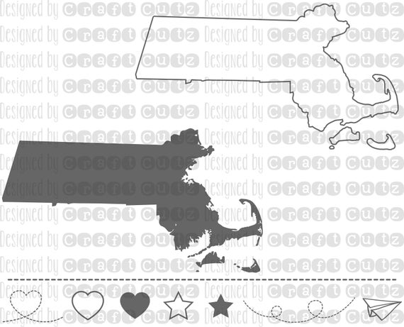 570x461 Massachusetts State Massachusetts Vector Etsy