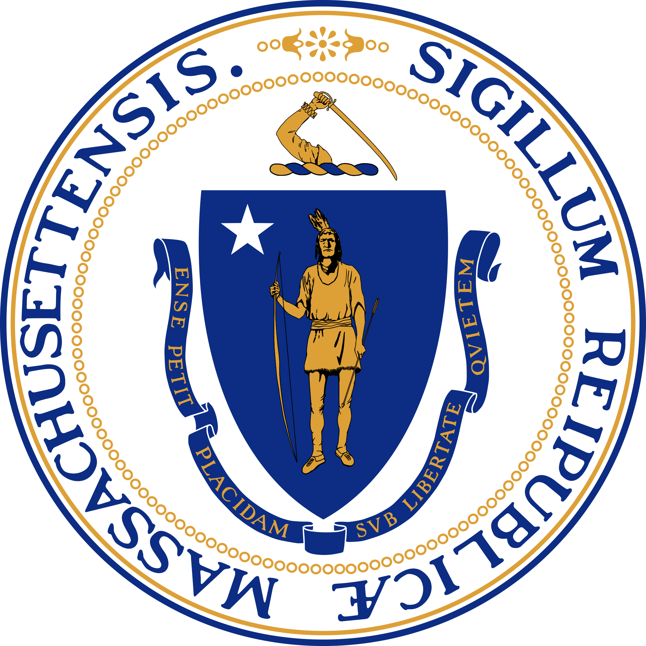 2200x2201 Massachusetts State Seal Png Vector