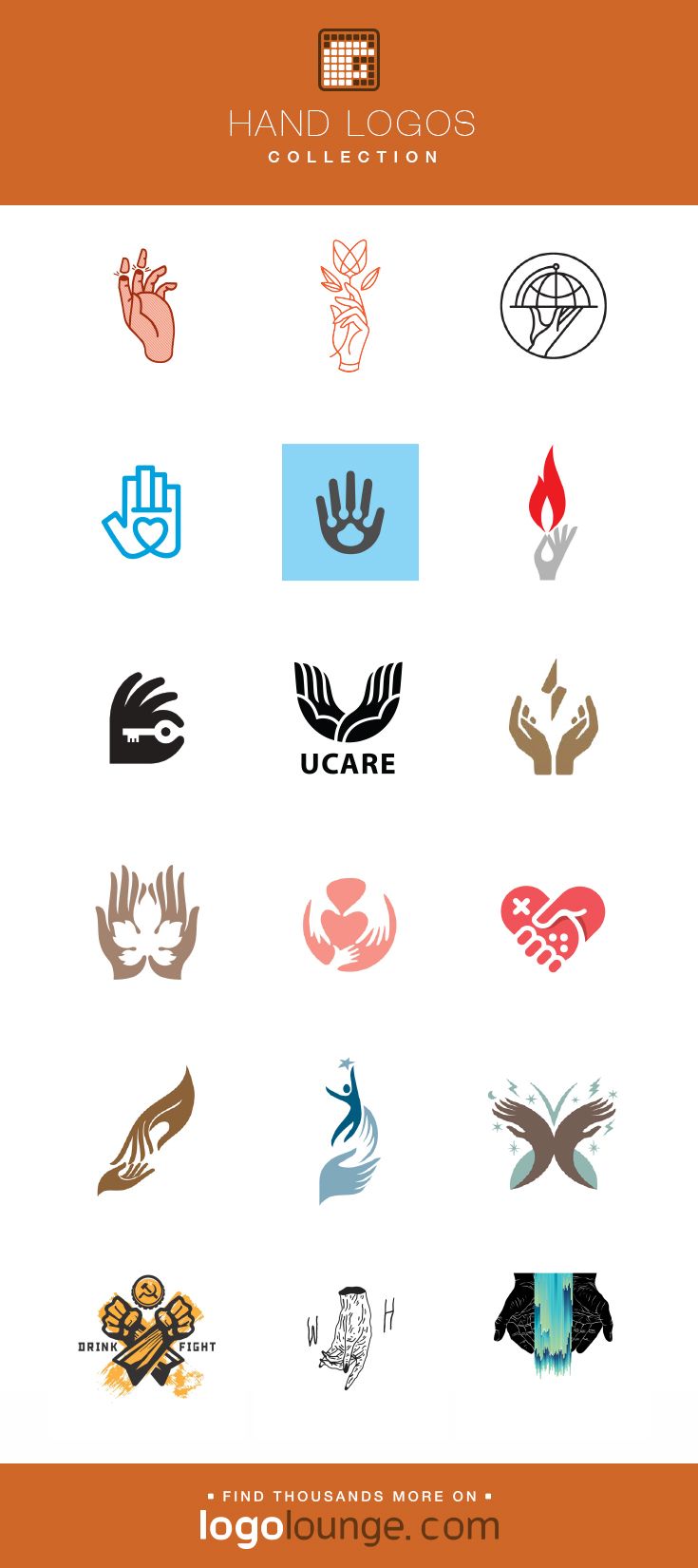 735x1650 Logo Collection Hand Vector Logo Designs Fingers, Grip, Touch