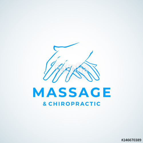 500x500 Massage And Chiropractic Absrtract Vector Sign, Symbol Or Logo