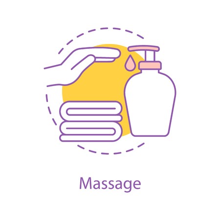 450x450 Massage Concept Icon Spa Salon Idea Thin Line Illustration