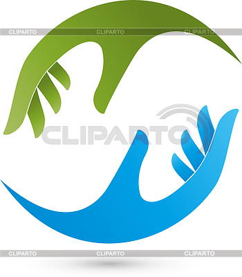 350x400 Two Hands, Wellness, Massage, Occupational Therapy Stock Vector