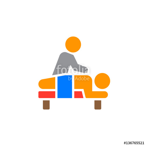 500x500 Massage Icon Vector, Filled Flat Sign, Solid Colorful Pictogram