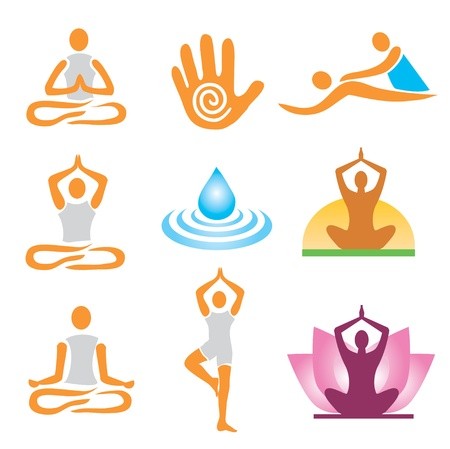 450x449 Set Of Yoga Massage And Spa Icons Vector Illustration Royalty