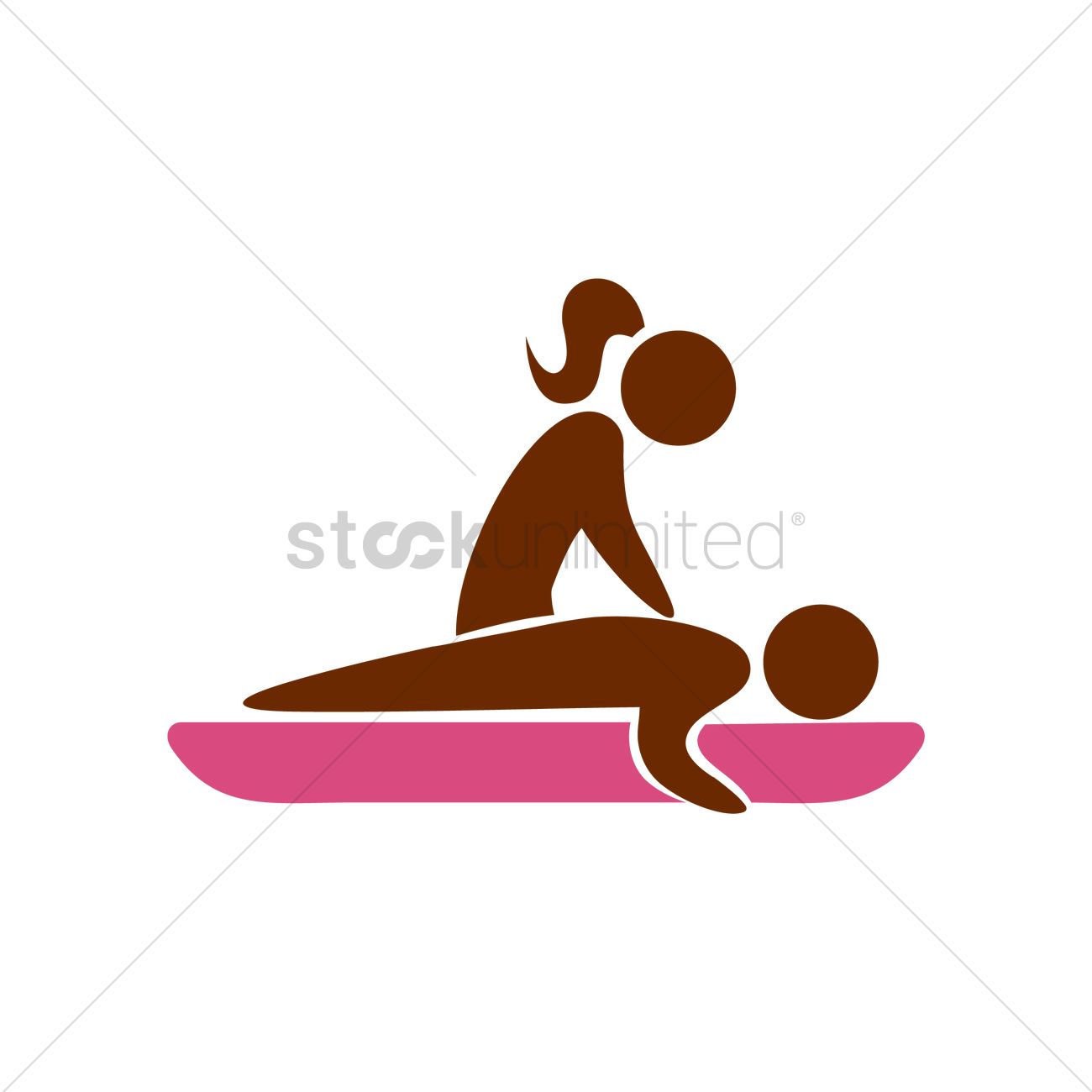 1300x1300 Girl Giving A Back Massage Vector Image