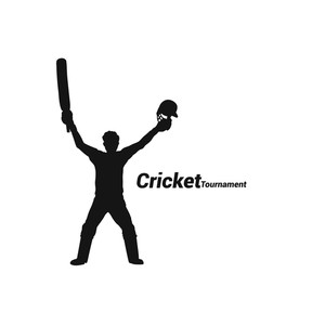 300x300 Cricketer Won The Match Vector Illustration Design Royalty Free