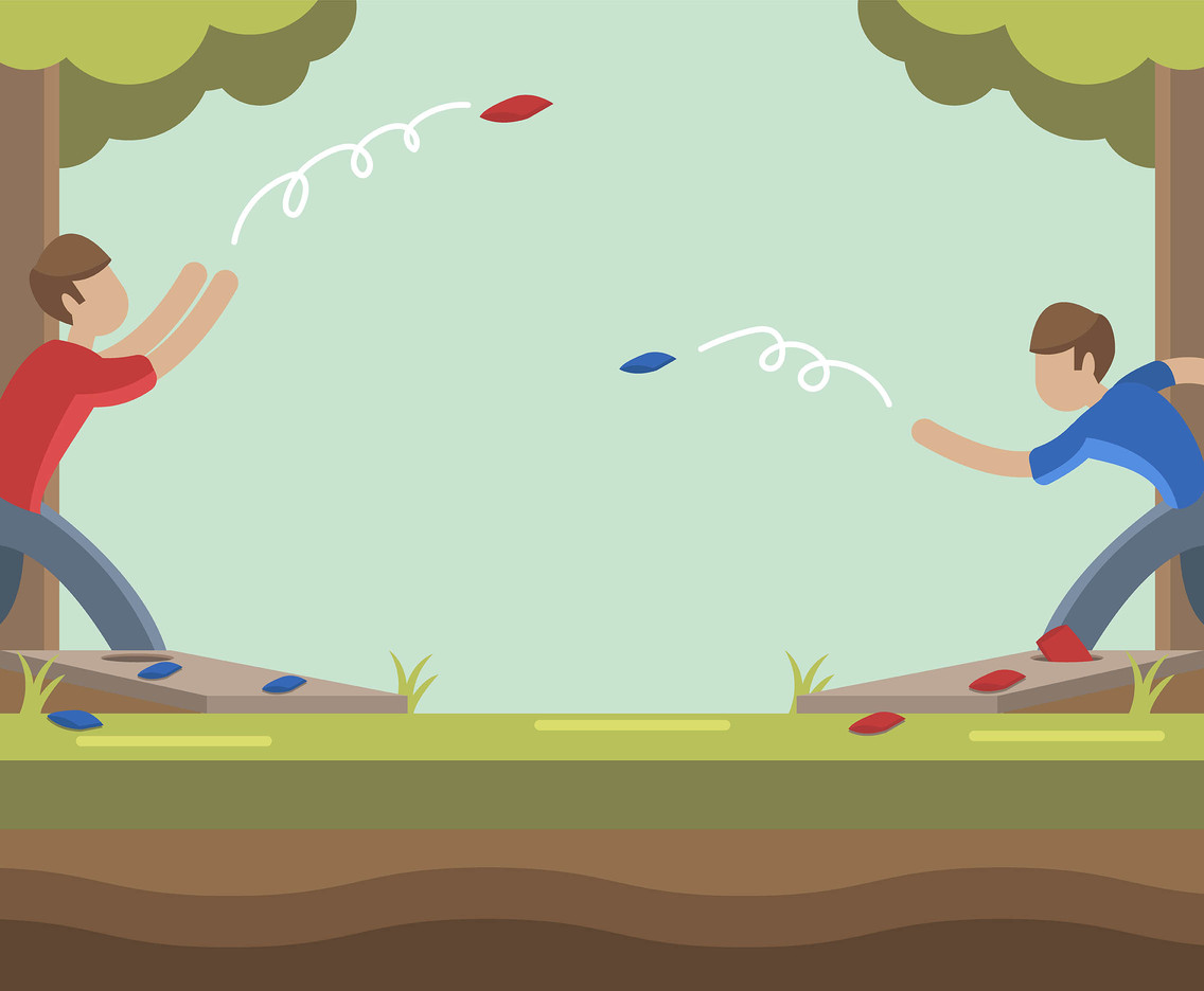 1136x936 Cornhole Match Vector Vector Art Graphics