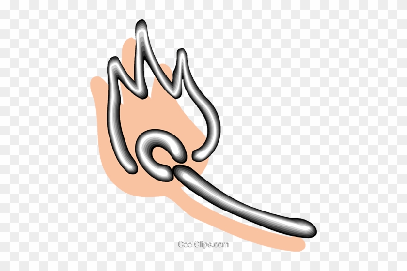 840x560 Matchstick On Fire Royalty Free Vector Clip Art Illustration