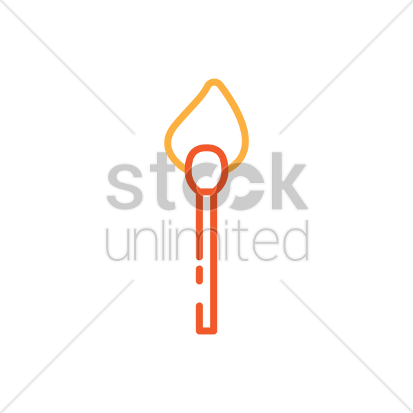 600x600 Matchstick Vector Image