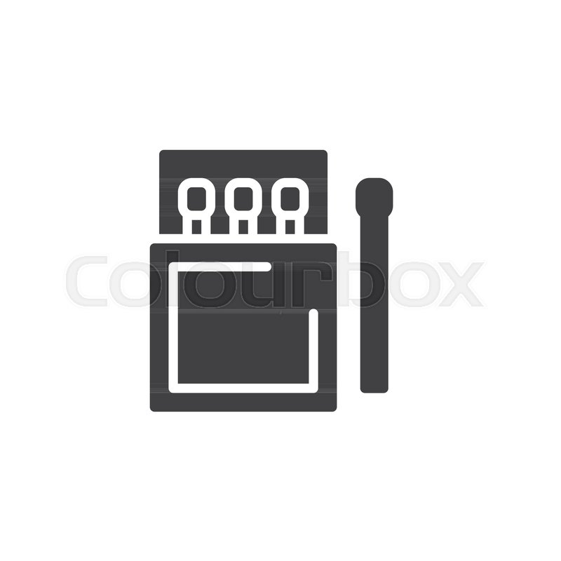 800x800 Matchstick And Matchbox Vector Icon Stock Vector Colourbox