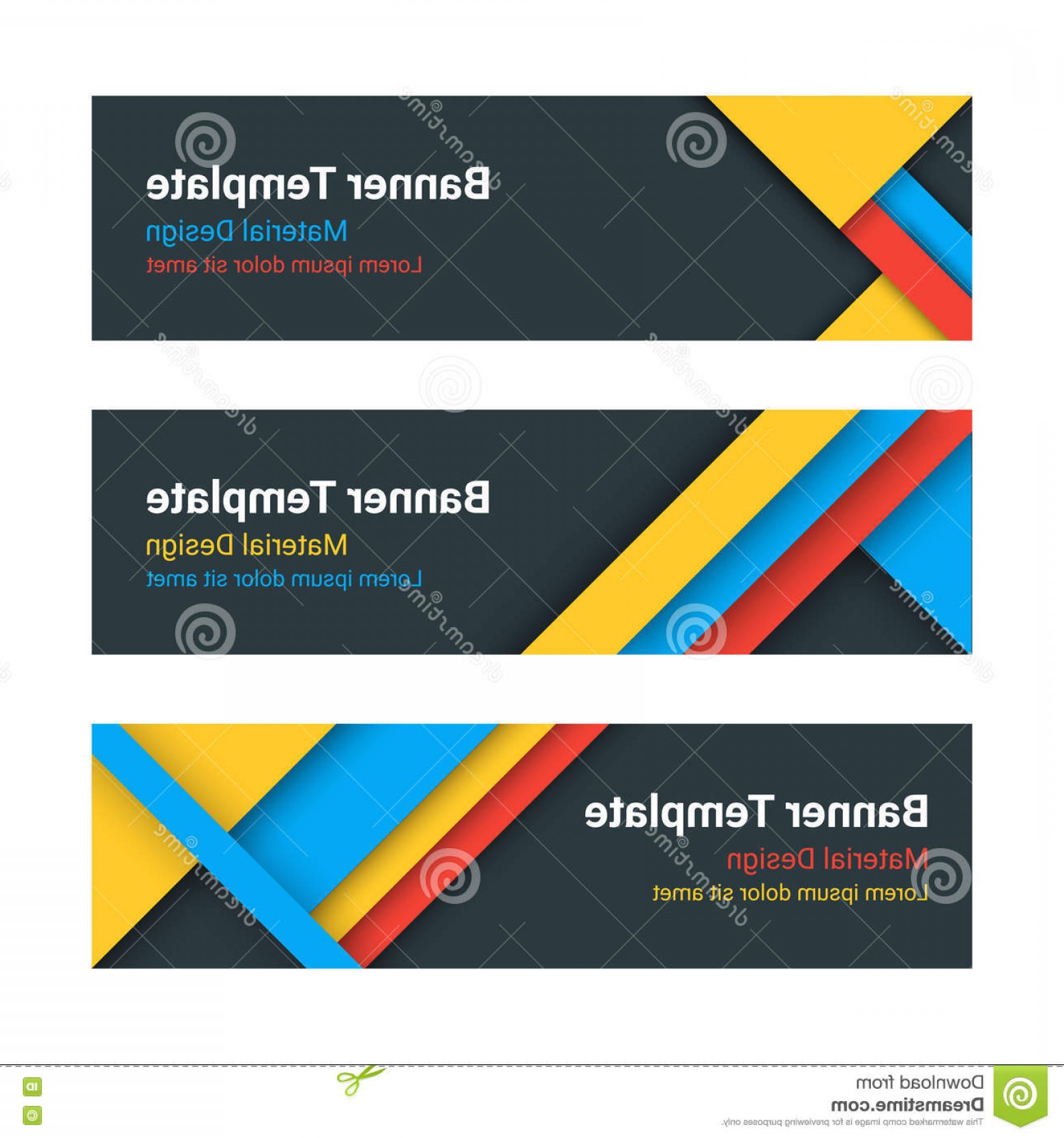 Material Design Web Banners Set Of Modern Colorful Horizontal 1560x1668 Material Design Web Banners Set Of Modern Colorful Horizontal
