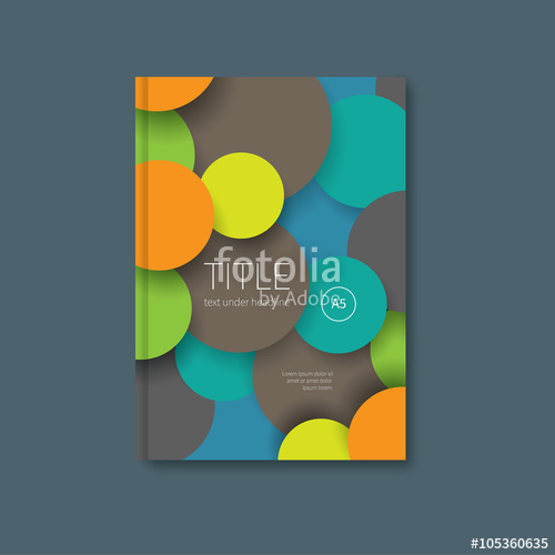 Book Template In Material Design Vector Brochure With Colour 500x500 Book Template In Material Design Vector Brochure With Colour