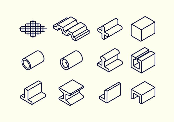 Steel Beam And Rebar Material Vector Icon 700x490 Steel Beam And Rebar Material Vector Icon
