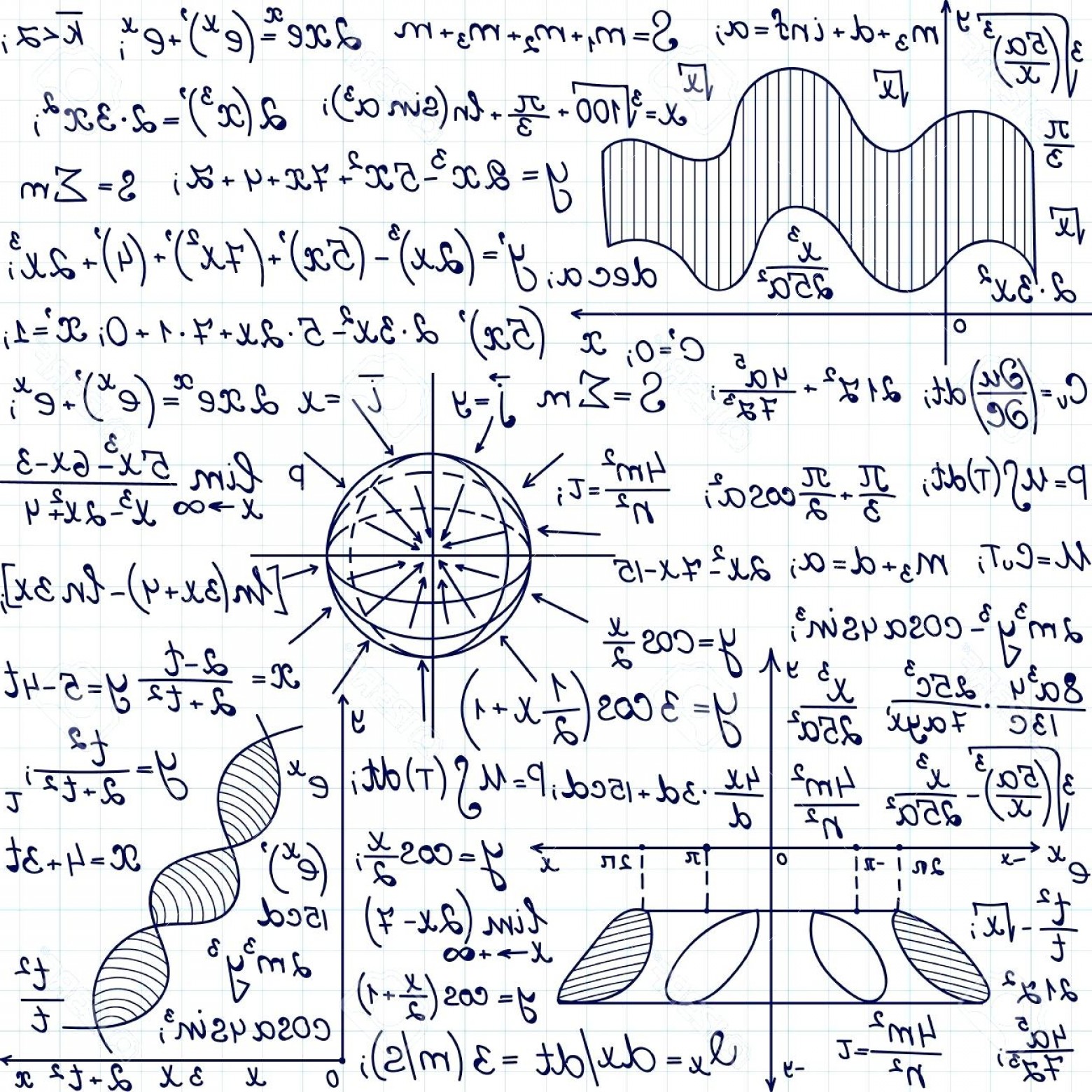 1560x1560 M Vector Math Mathematics Background Vector Image Vector