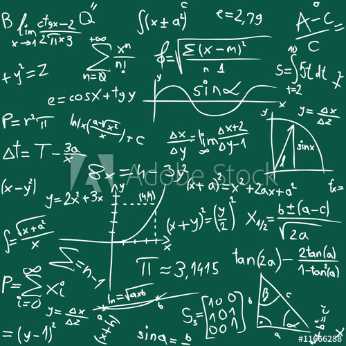 500x500 Vector Illustration Of Seamless Math Background