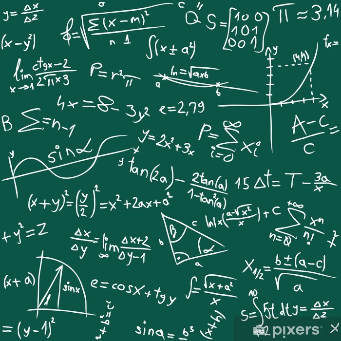700x700 Vector Illustration Of Seamless Math Background Poster Pixers