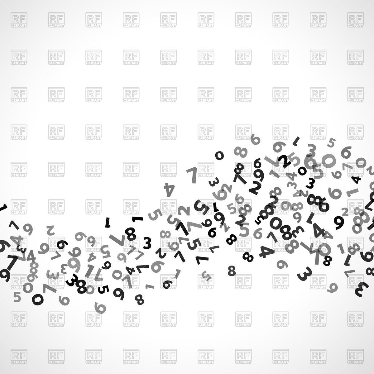 1200x1200 Abstract Math Number On Wave Background Vector Image