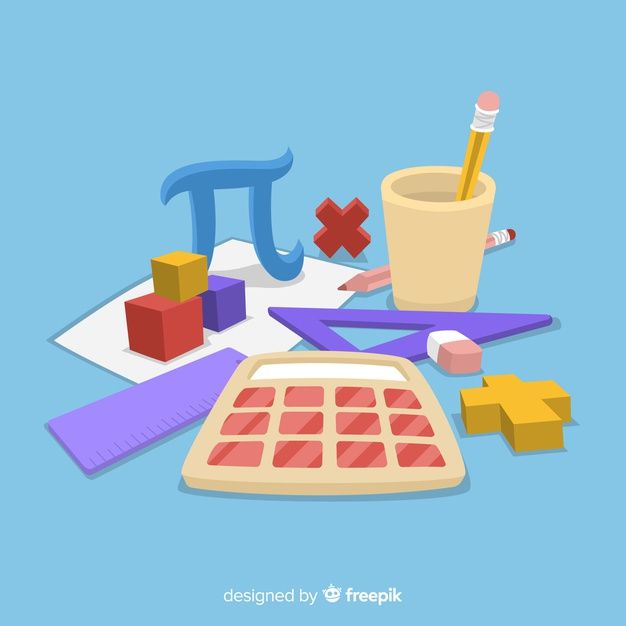 626x626 Cartoon Math Background Free Vector