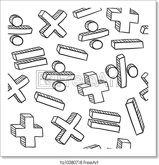 561x581 Free Art Print Of Seamless Math Background Seamless Mathematics