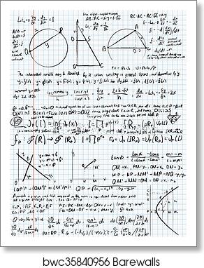 292x382 Maths Vector Background, Art Print Barewalls Posters Prints