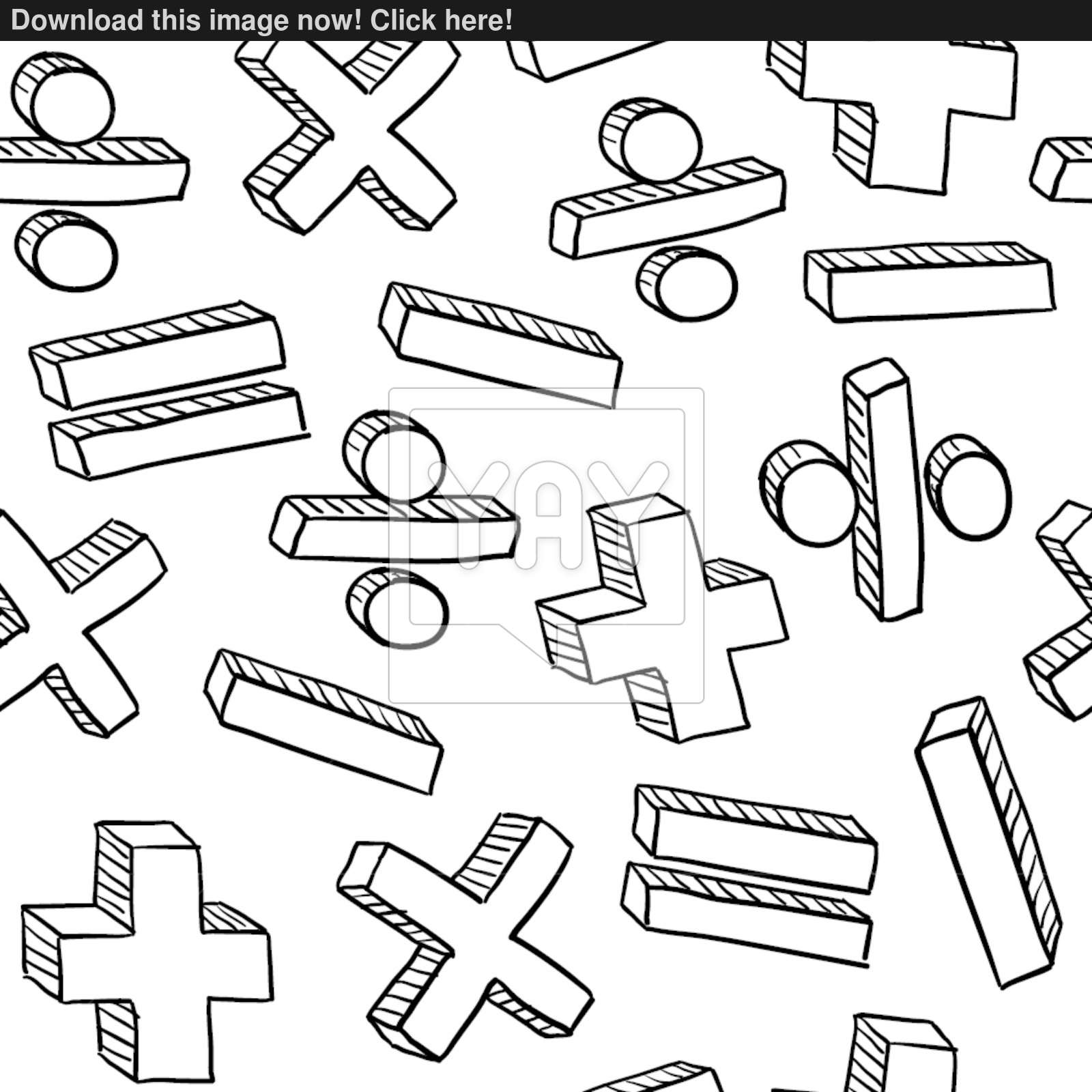 1600x1600 Seamless Math Symbols Vector Background Vector