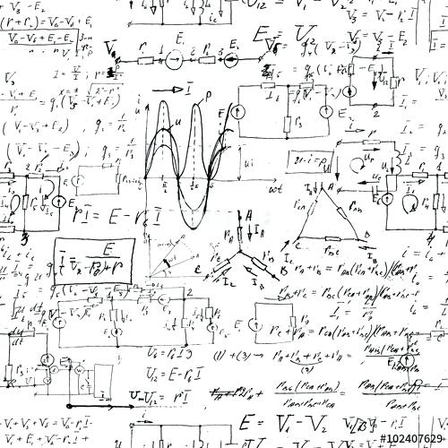 500x500 Vector Addition Formula Math Seamless Endless Pattern Background