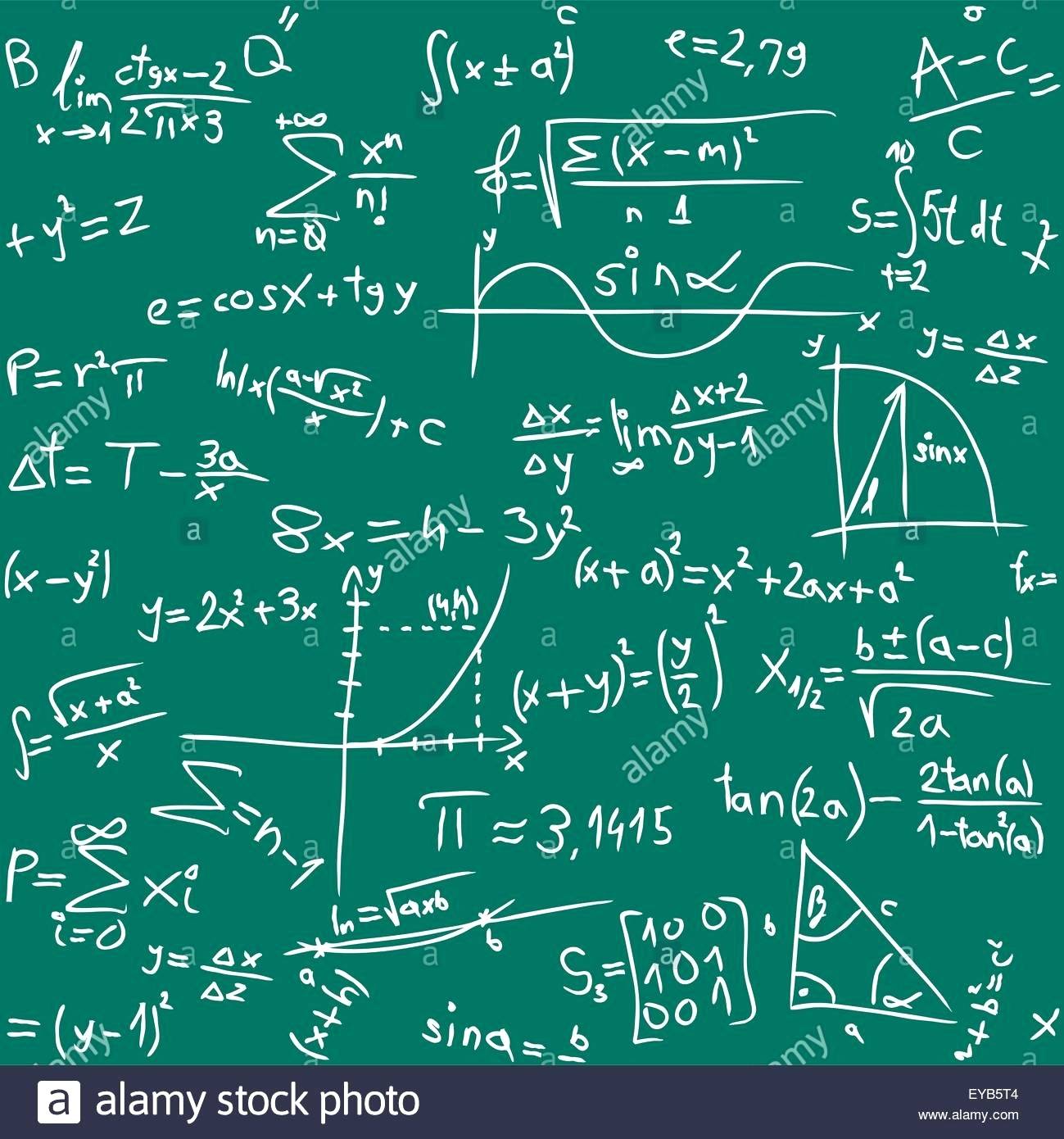 1299x1390 Vectors Trig Math Vector Illustration Of Seamless Math Background