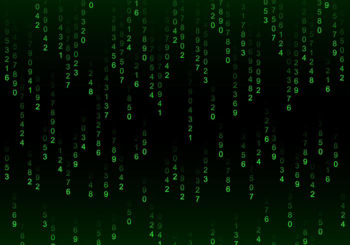 700x490 Falling Numbers Matrix Background Vector