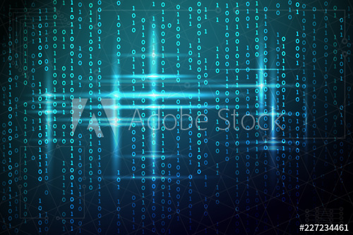500x334 Abstract Matrix Background Vector Illustration Binary Code Blue