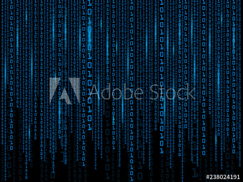 500x375 Digital Background Of Blue Matrix On Black Backdrops Binary
