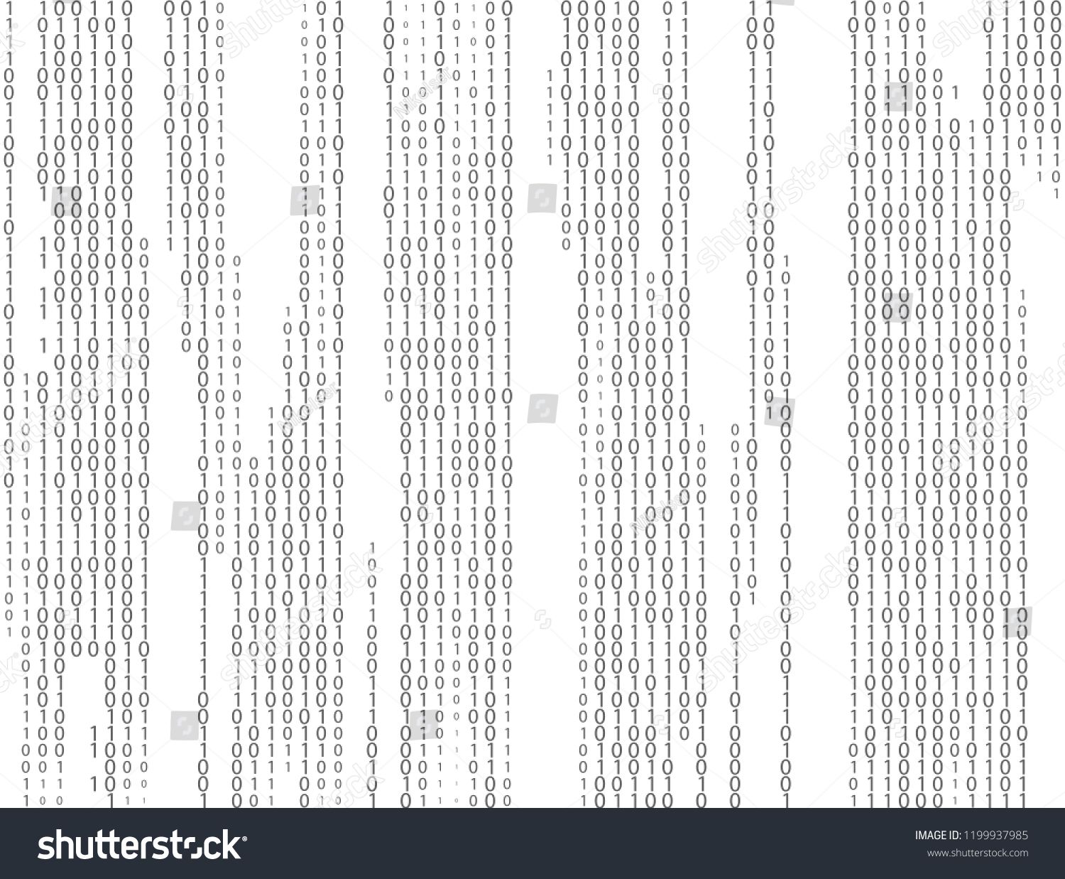 1500x1237 Vector Matrix Background Stream Of Binary Code On Screen Data