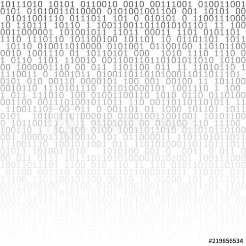 500x500 Black And White Digital Matrix Background Binary Computer Code