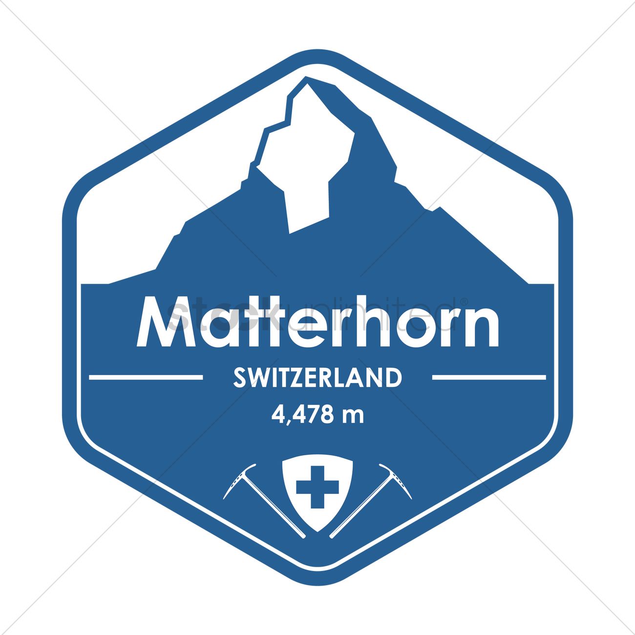 1300x1300 Matterhorn Vector Image