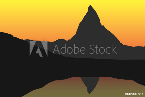 500x334 Matterhorn With Reflection Vector