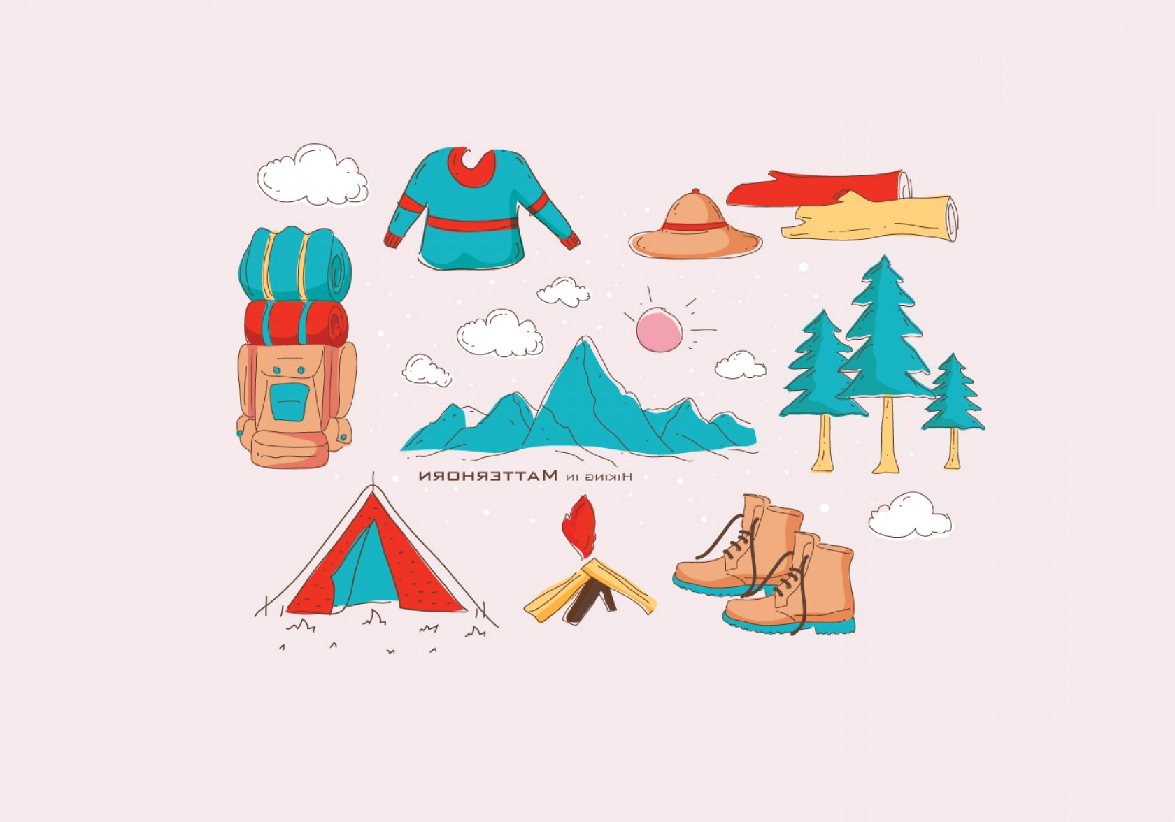 1680x1176 Stylized Vector Hiker Createmepink