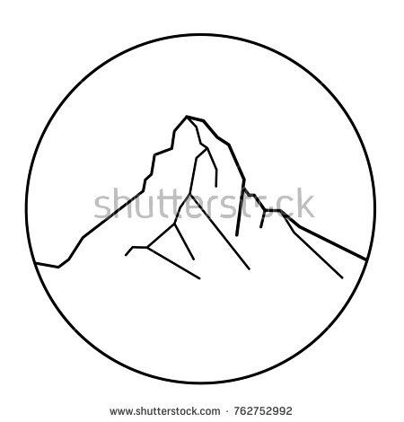 450x470 Vector Illustration Of Mountain Matterhorn Travel Illustration