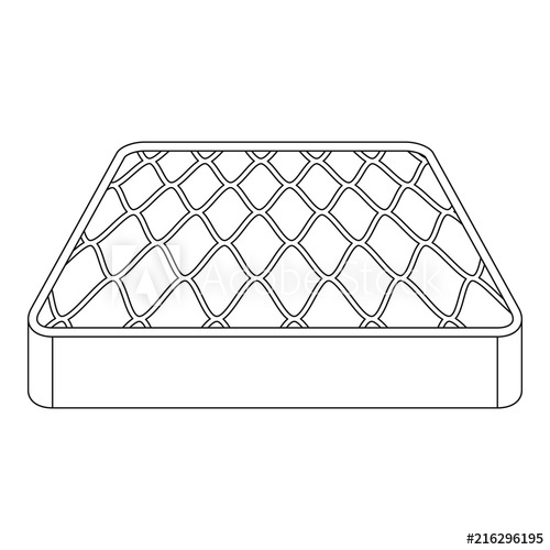 500x500 Sleeping Mattress Icon Outline Sleeping Mattress Vector Icon