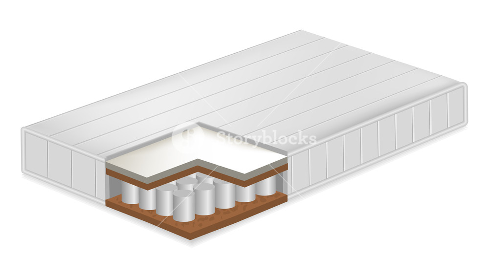 1000x571 Structure Mattress Mockup Realistic Illustration Of Structure