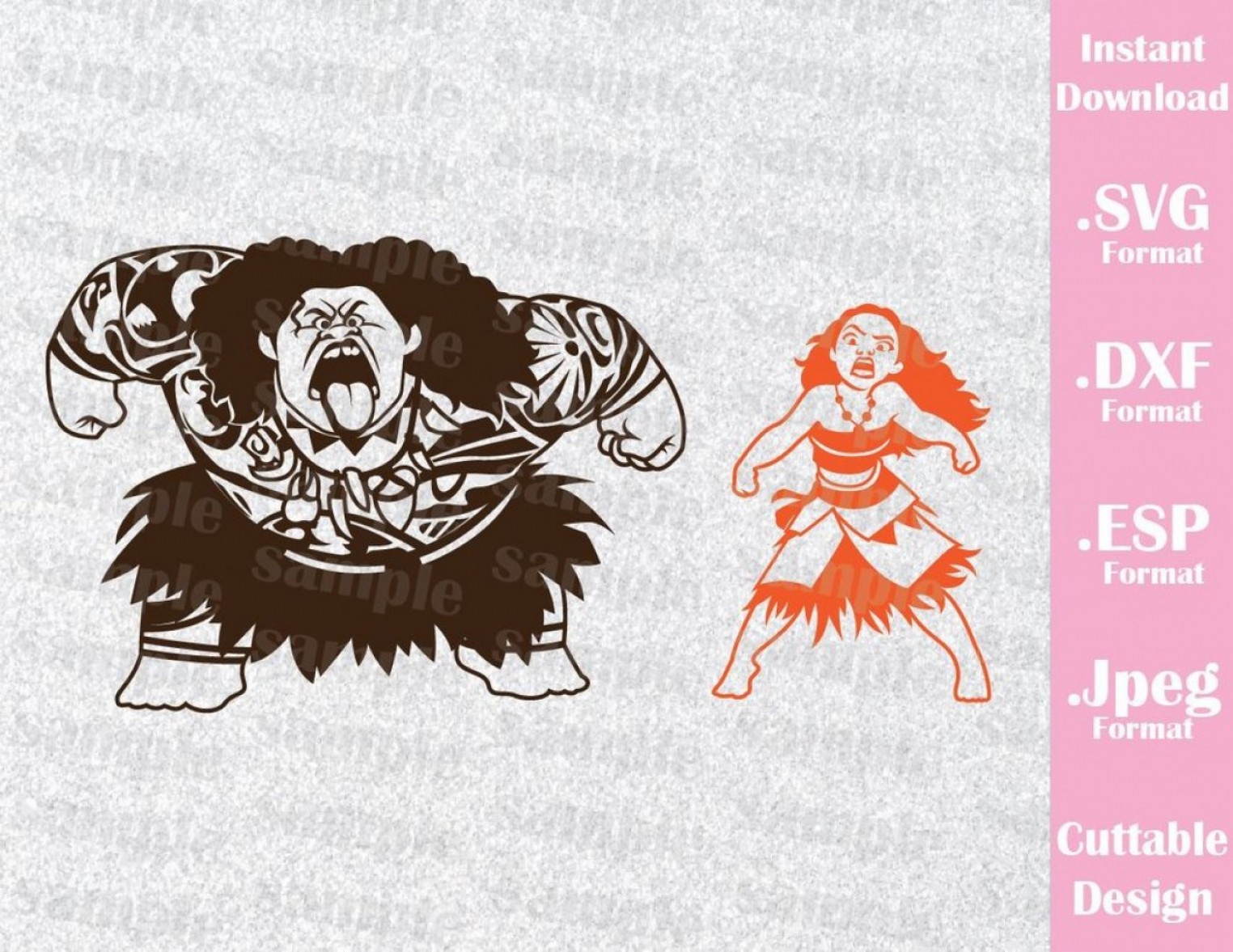 1524x1177 Disney Moana Maui Cutting Vector Cricut Cultracing