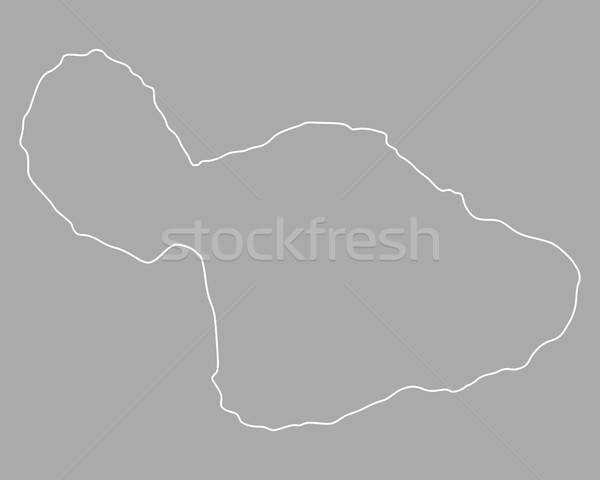 600x480 Map Of Maui Vector Illustration Robert Biedermann