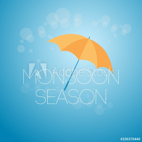 Monsoon Season April Showers May Flowers Vector Template Design 500x500 Monsoon Season April Showers May Flowers Vector Template Design